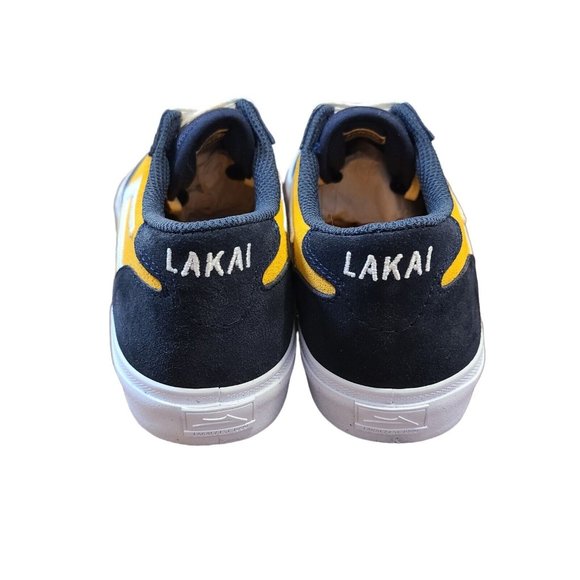 Lakai Manchester Skateboard Shoes Navy White Suede Mens Lace Up Sneakers Size 8 - Picture 4 of 8
